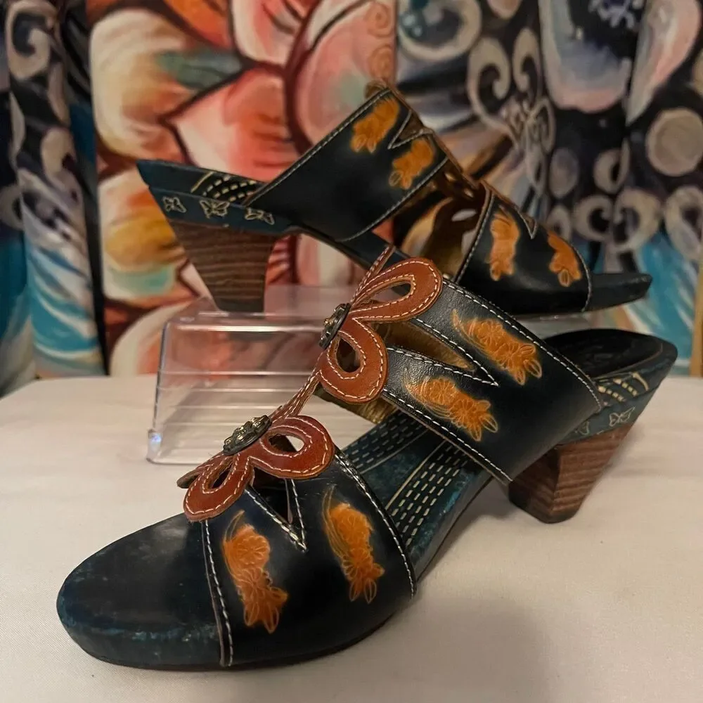 Spring Step Carlina Leather Sandals sz 7.5
